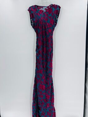 ASOS DESIGN velvet devore sleeveless maxi dress in a floral print